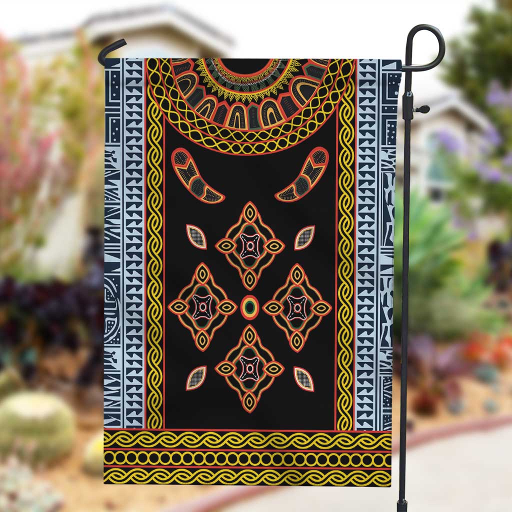 Cameroon Bamileke Toghu Pattern Garden Flag Bamenda Royal Cultural Design