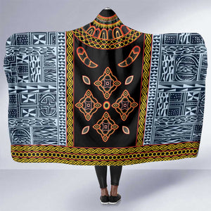 Cameroon Bamileke Toghu Pattern Hooded Blanket Bamenda Royal Cultural Design