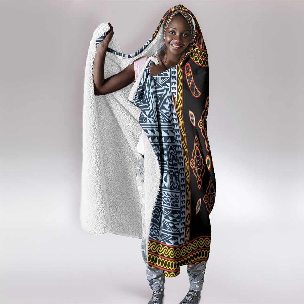 Cameroon Bamileke Toghu Pattern Hooded Blanket Bamenda Royal Cultural Design