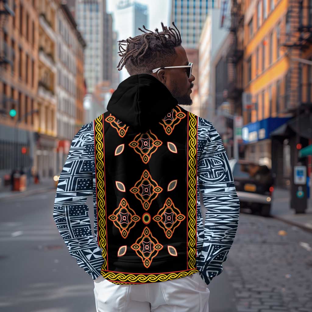 Cameroon Bamileke Toghu Pattern Hoodie Bamenda Royal Cultural Design