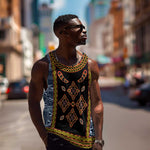 Cameroon Bamileke Toghu Pattern Men Tank Top Bamenda Royal Cultural Design