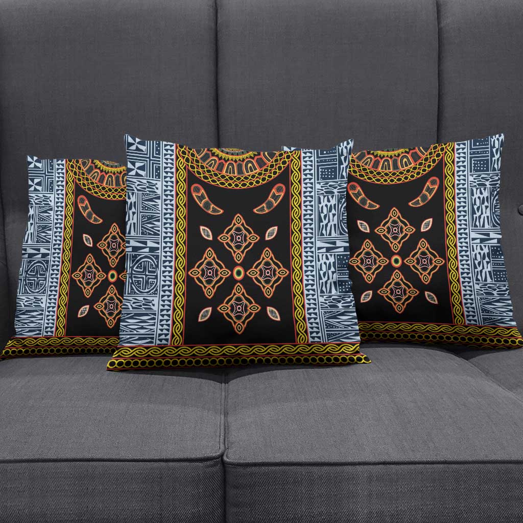 Cameroon Bamileke Toghu Pattern Pillow Cover Bamenda Royal Cultural Design