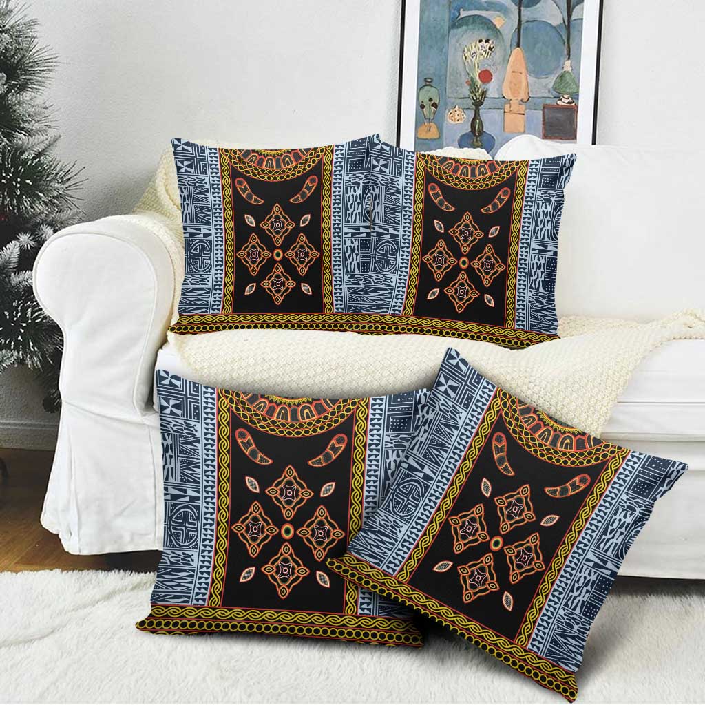 Cameroon Bamileke Toghu Pattern Pillow Cover Bamenda Royal Cultural Design