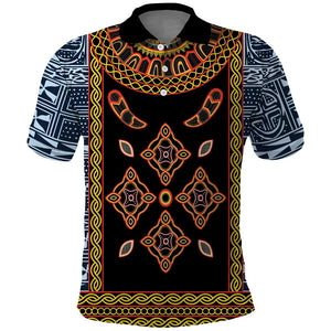 Cameroon Bamileke Toghu Pattern Polo Shirt Bamenda Royal Cultural Design