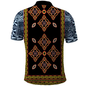 Cameroon Bamileke Toghu Pattern Polo Shirt Bamenda Royal Cultural Design