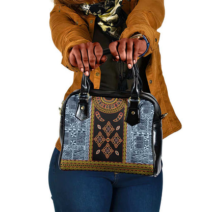 Cameroon Bamileke Toghu Pattern Shoulder Handbag Bamenda Royal Cultural Design