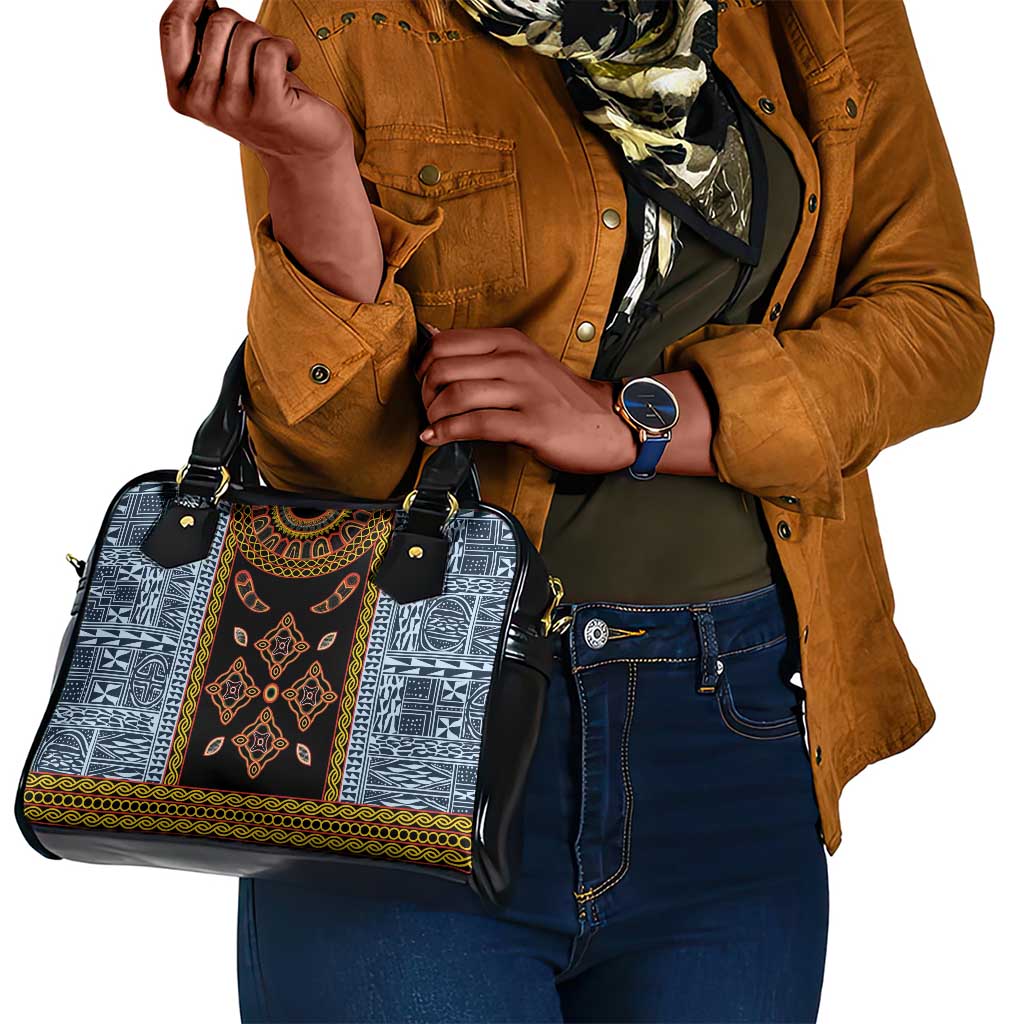 Cameroon Bamileke Toghu Pattern Shoulder Handbag Bamenda Royal Cultural Design