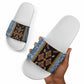 Cameroon Bamileke Toghu Pattern Slide Sandals Bamenda Royal Cultural Design
