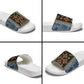 Cameroon Bamileke Toghu Pattern Slide Sandals Bamenda Royal Cultural Design