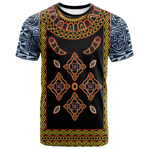 Cameroon Bamileke Toghu Pattern T shirt Bamenda Royal Cultural Design