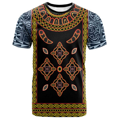 Cameroon Bamileke Toghu Pattern T shirt Bamenda Royal Cultural Design