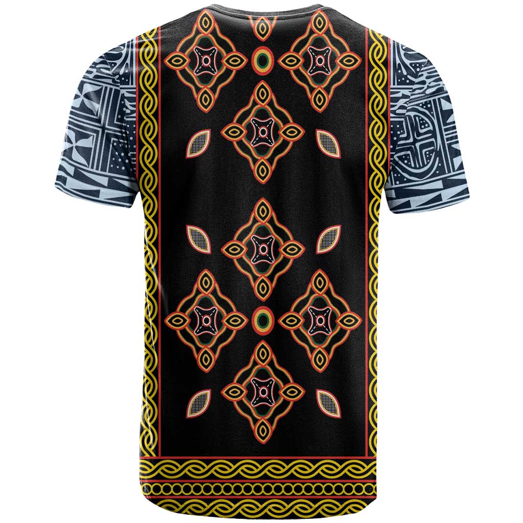 Cameroon Bamileke Toghu Pattern T shirt Bamenda Royal Cultural Design