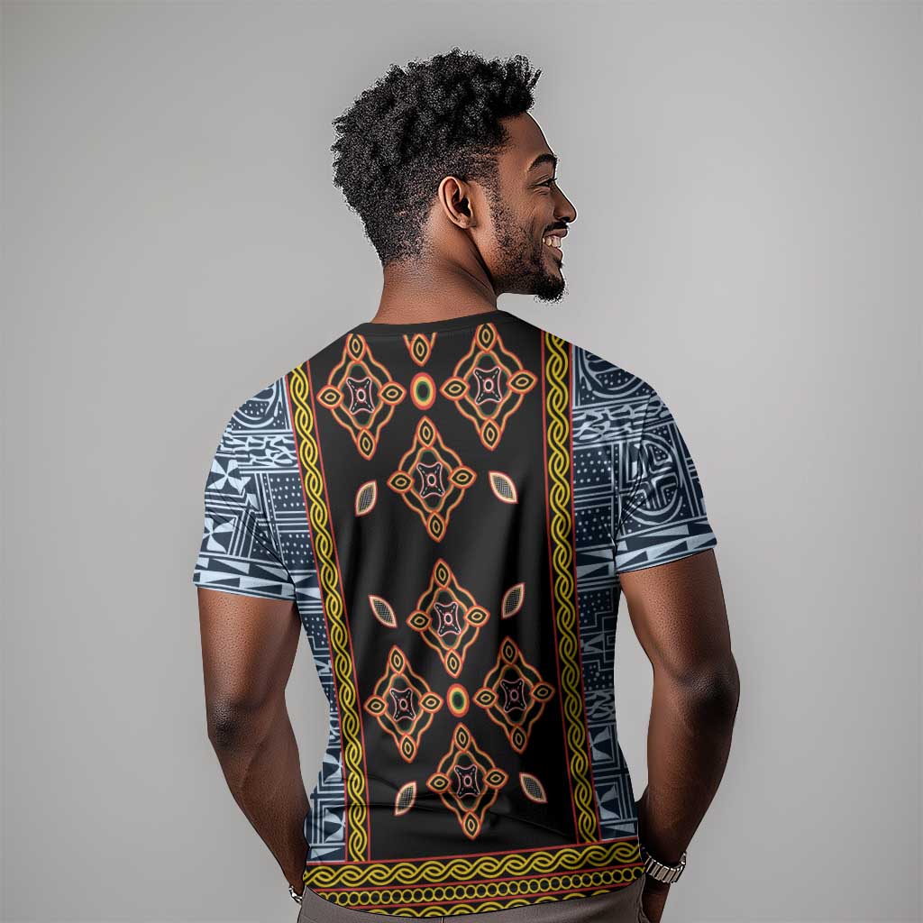 Cameroon Bamileke Toghu Pattern T shirt Bamenda Royal Cultural Design