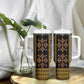 Cameroon Bamileke Toghu Pattern Tumbler With Handle Bamenda Royal Cultural Design