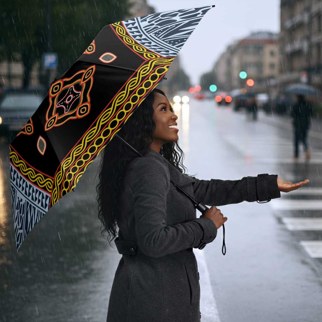 Cameroon Bamileke Toghu Pattern Umbrella Bamenda Royal Cultural Design