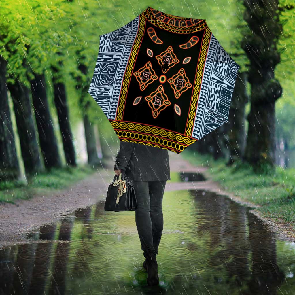 Cameroon Bamileke Toghu Pattern Umbrella Bamenda Royal Cultural Design