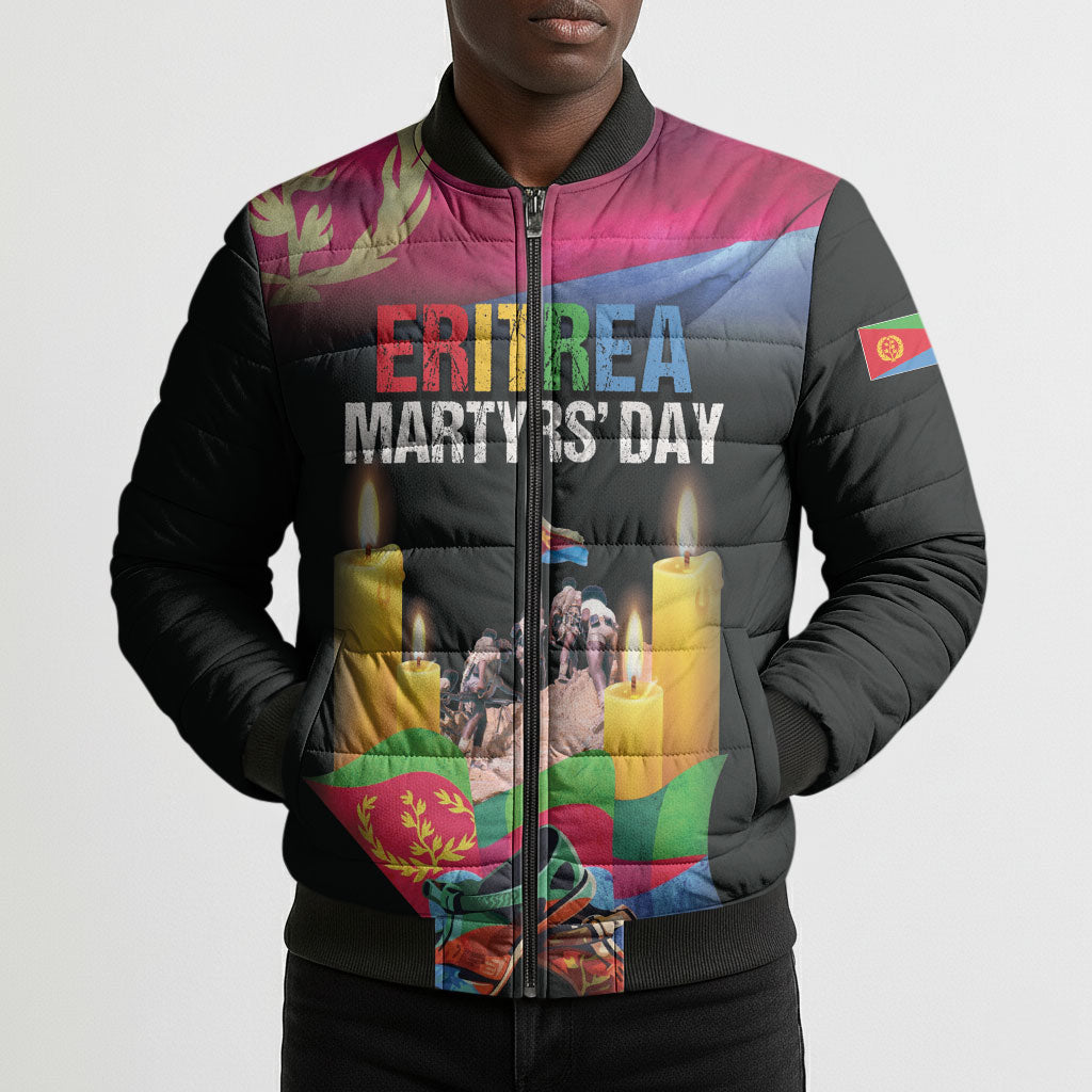 Personalized Eritrea Martyrs Day Bomber Puffer Jacket Eritrea EPLF Honoring Shida Heroes