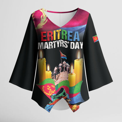 Personalized Eritrea Martyrs Day Kimono Sleeve Blouse Eritrea EPLF Honoring Shida Heroes