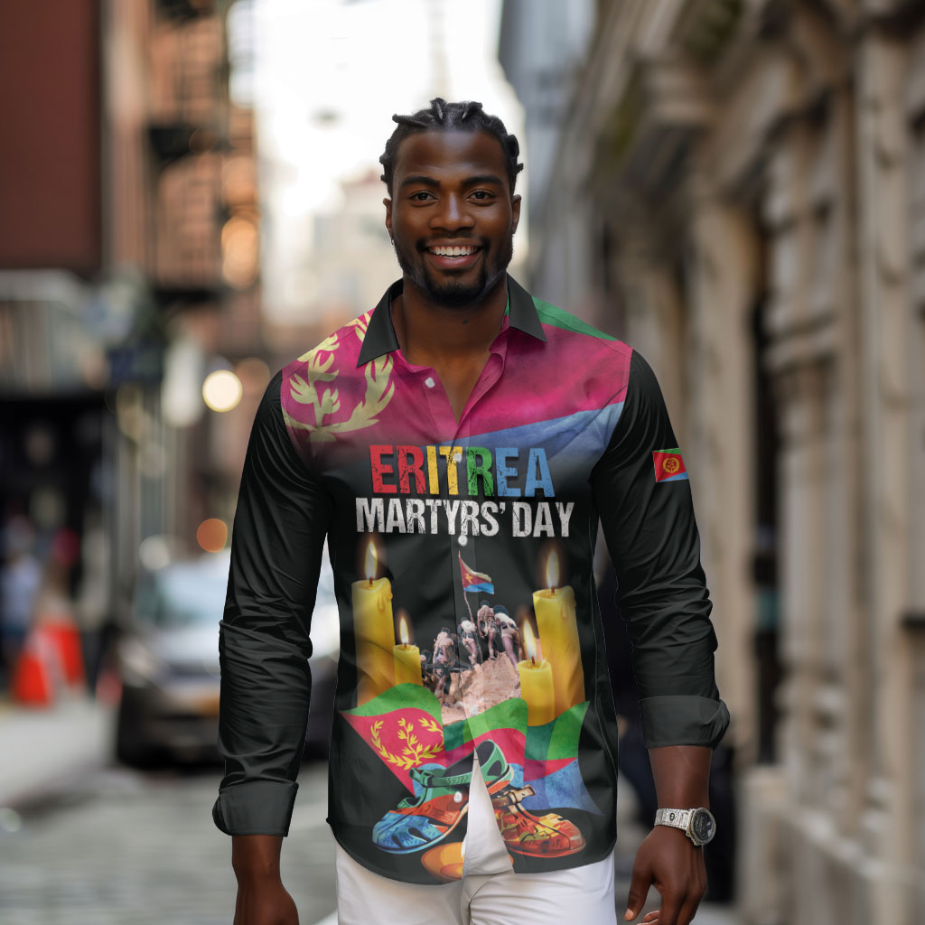 Personalized Eritrea Martyrs Day Long Sleeve Button Shirt Eritrea EPLF Honoring Shida Heroes