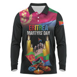 Personalized Eritrea Martyrs Day Long Sleeve Polo Shirt Eritrea EPLF Honoring Shida Heroes