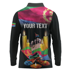 Personalized Eritrea Martyrs Day Long Sleeve Polo Shirt Eritrea EPLF Honoring Shida Heroes