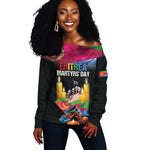 Personalized Eritrea Martyrs Day Off Shoulder Sweater Eritrea EPLF Honoring Shida Heroes