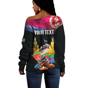 Personalized Eritrea Martyrs Day Off Shoulder Sweater Eritrea EPLF Honoring Shida Heroes