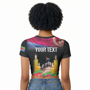 Personalized Eritrea Martyrs Day Raglan Cropped T shirt Eritrea EPLF Honoring Shida Heroes