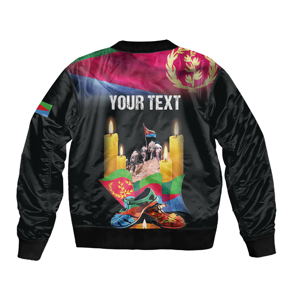 Personalized Eritrea Martyrs Day Sleeve Zip Bomber Jacket Eritrea EPLF Honoring Shida Heroes