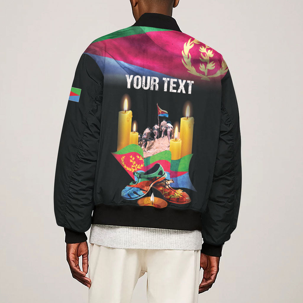 Personalized Eritrea Martyrs Day Sleeve Zip Bomber Jacket Eritrea EPLF Honoring Shida Heroes