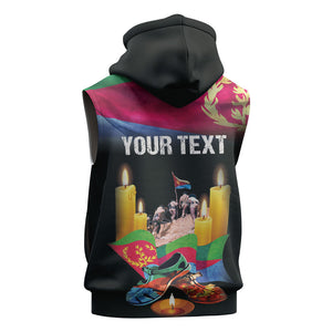 Personalized Eritrea Martyrs Day Sleeveless Zip Hoodie Eritrea EPLF Honoring Shida Heroes