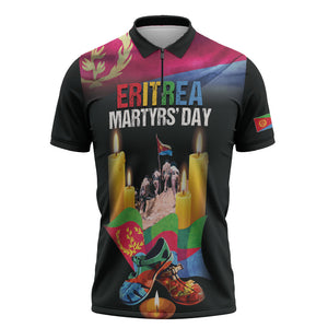 Personalized Eritrea Martyrs Day Zipper Polo Shirt Eritrea EPLF Honoring Shida Heroes