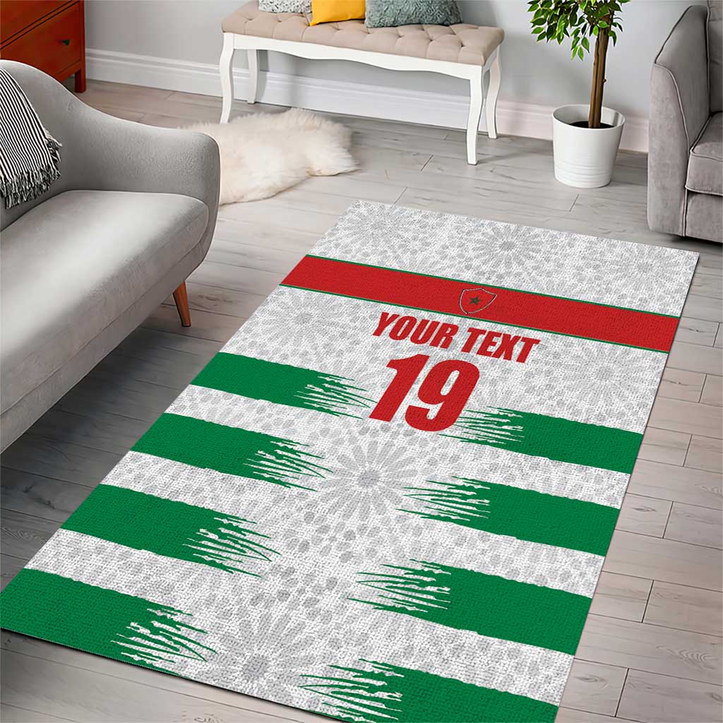 Custom Morocco Football Area Rug Road To Football Glory - African Pride