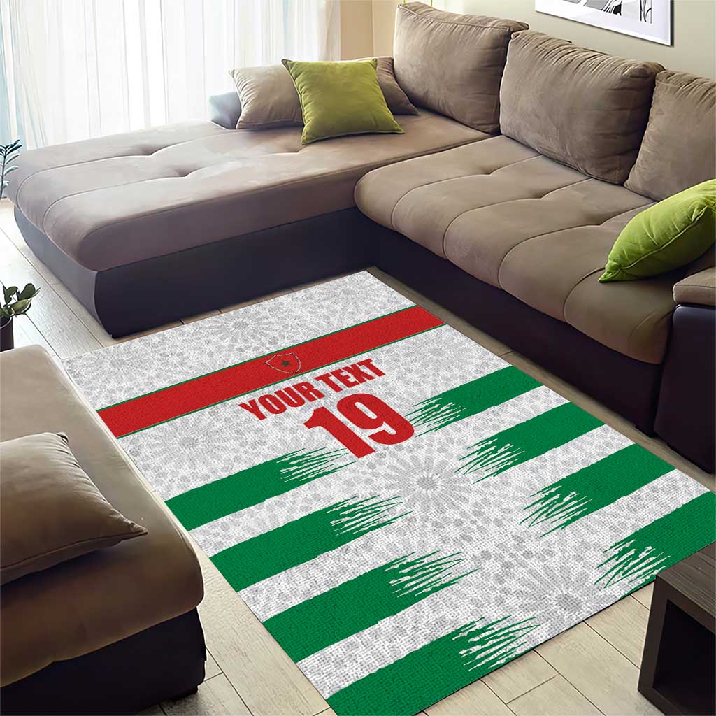 Custom Morocco Football Area Rug Road To Football Glory - African Pride