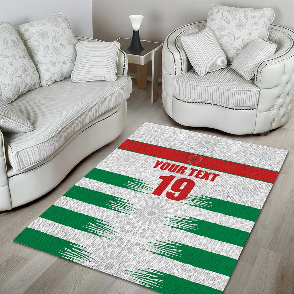Custom Morocco Football Area Rug Road To Football Glory - African Pride