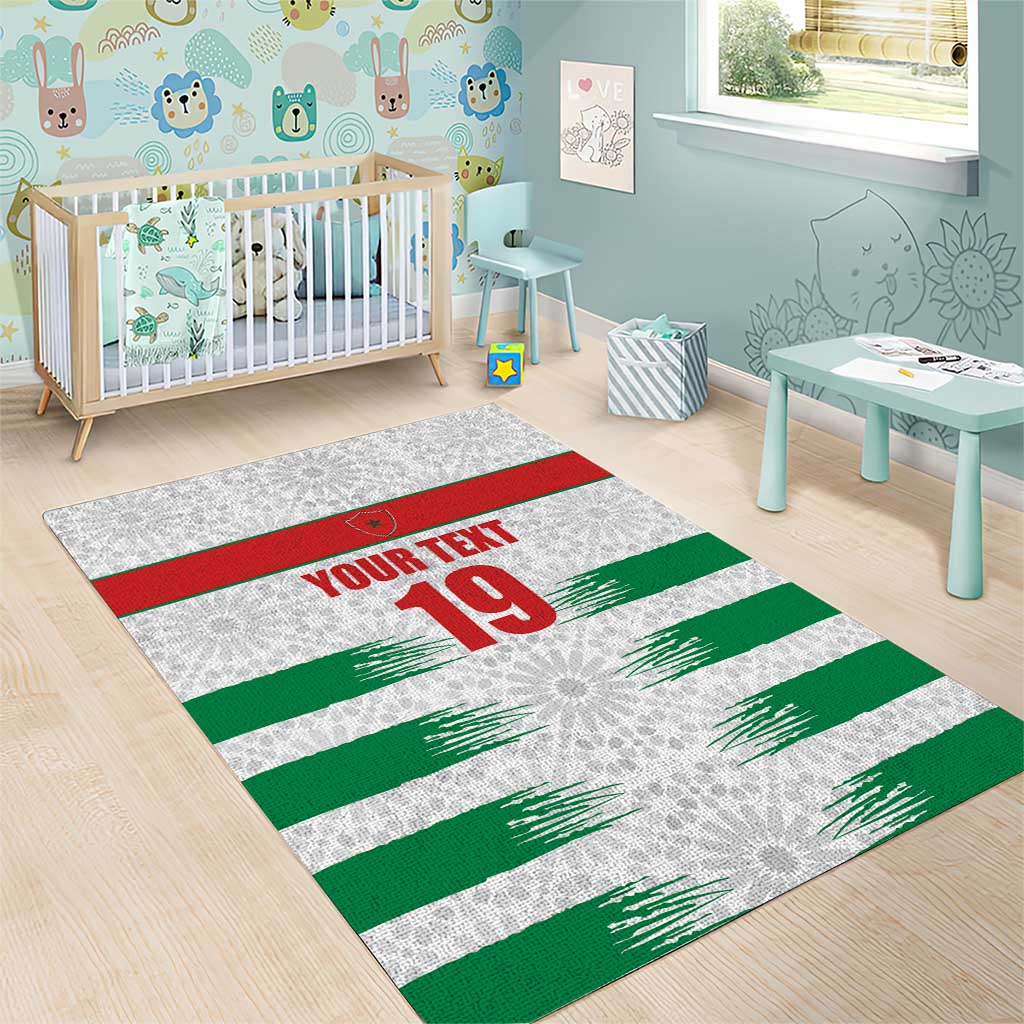 Custom Morocco Football Area Rug Road To Football Glory - African Pride