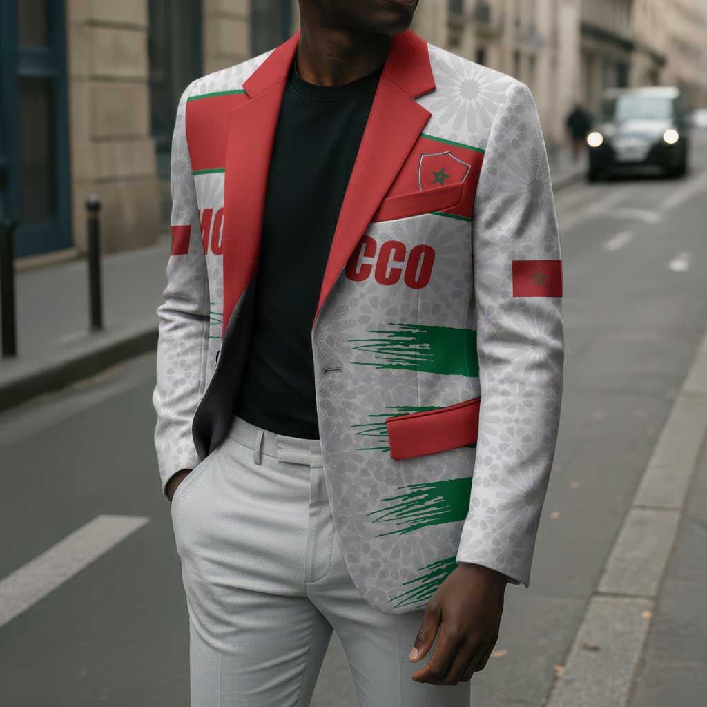 Custom Morocco Football Blazer Road To Football Glory - African Pride