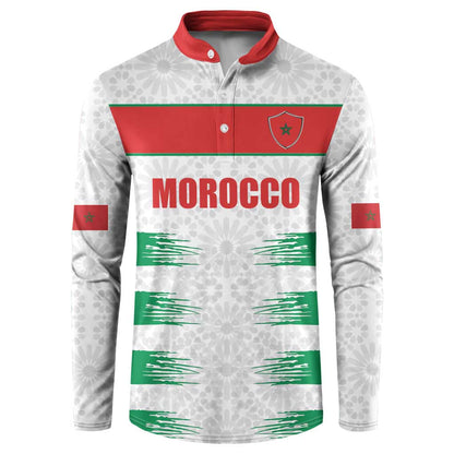 Custom Morocco Football Button Sweatshirt Road To Football Glory