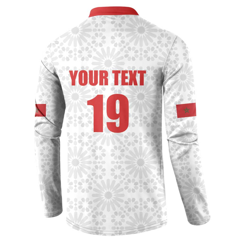 Custom Morocco Football Button Sweatshirt Road To Football Glory