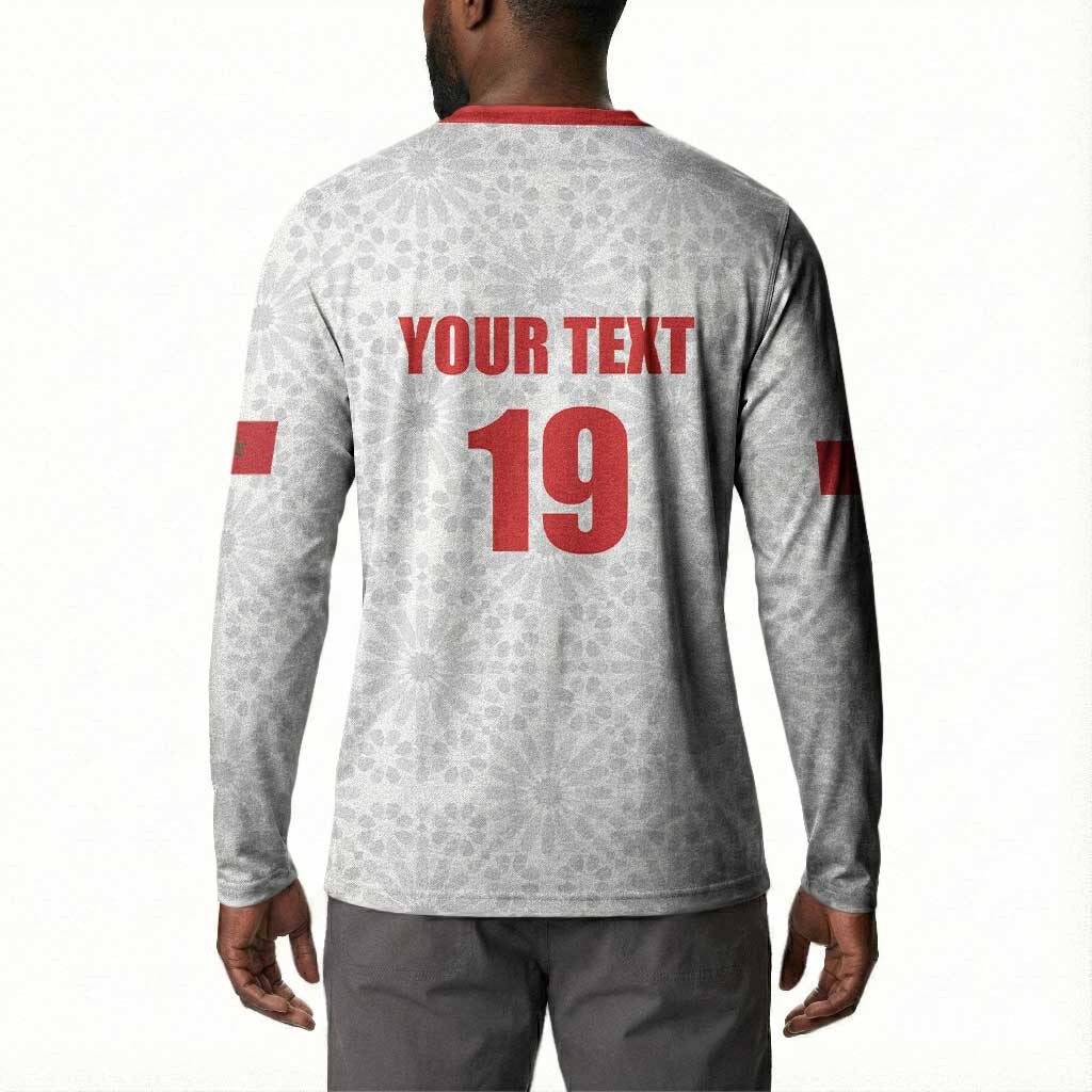 Custom Morocco Football Button Sweatshirt Road To Football Glory