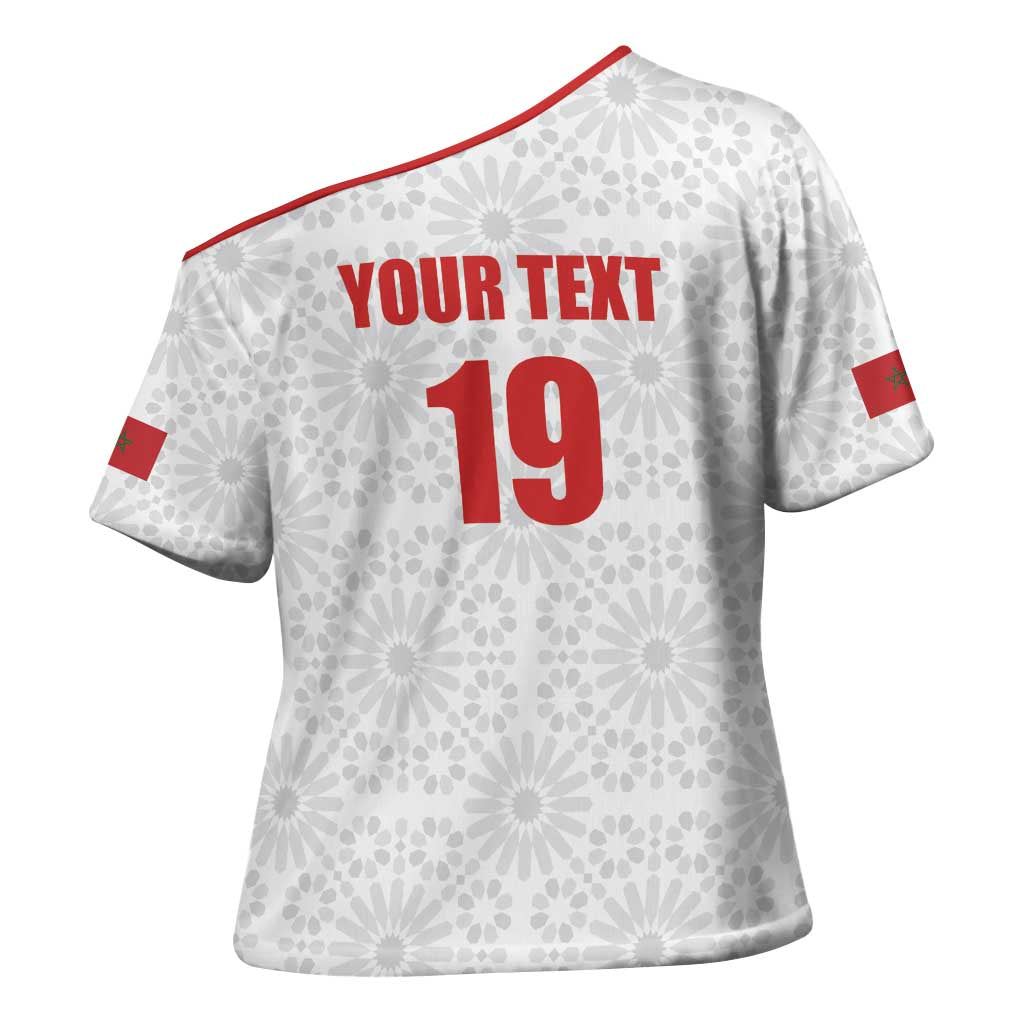 Custom Morocco Football Cross Shoulder Shirt Road To Football Glory - African Pride