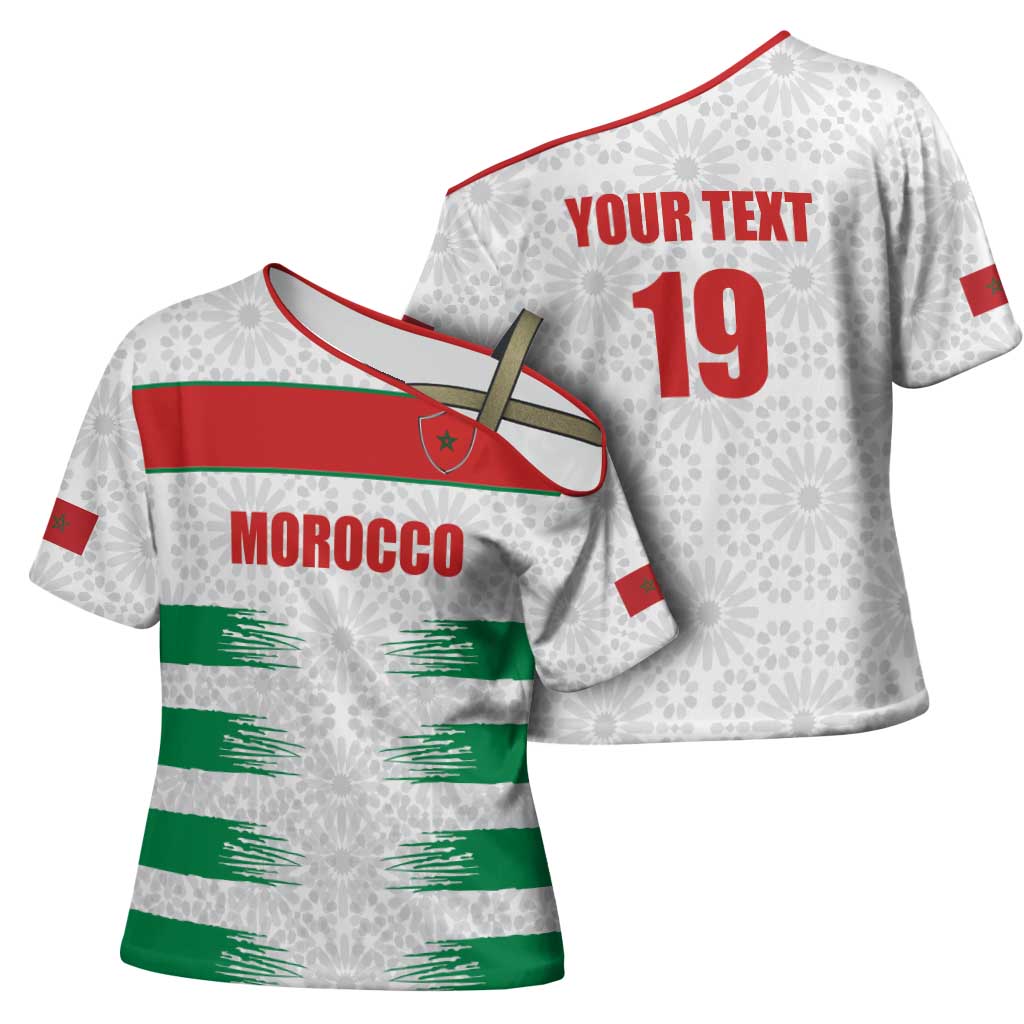 Custom Morocco Football Cross Shoulder Shirt Road To Football Glory - African Pride