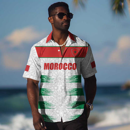 Custom Morocco Football Hawaiian Shirt Road To Football Glory LT19