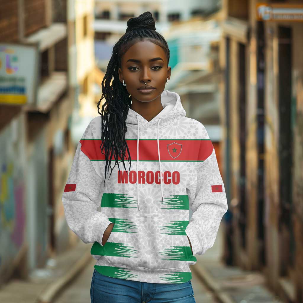 Custom Morocco Football Hoodie Road To Football Glory - African Pride