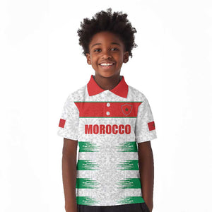 Custom Morocco Football Kid Polo Shirt Road To Football Glory LT19