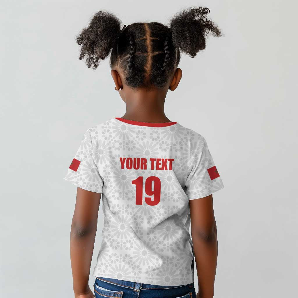 Custom Morocco Football Kid T shirt Road To Football Glory LT19