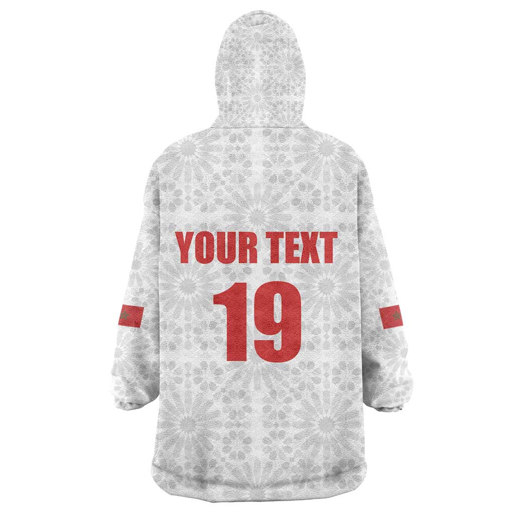 Custom Morocco Football Kid Wearable Blanket Hoodie Road To Football Glory - African Pride