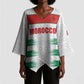 Custom Morocco Football Kimono Sleeve Blouse Road To Football Glory - African Pride