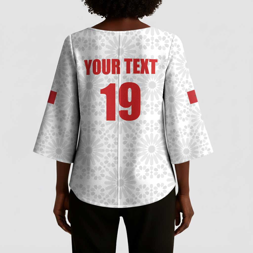 Custom Morocco Football Kimono Sleeve Blouse Road To Football Glory - African Pride