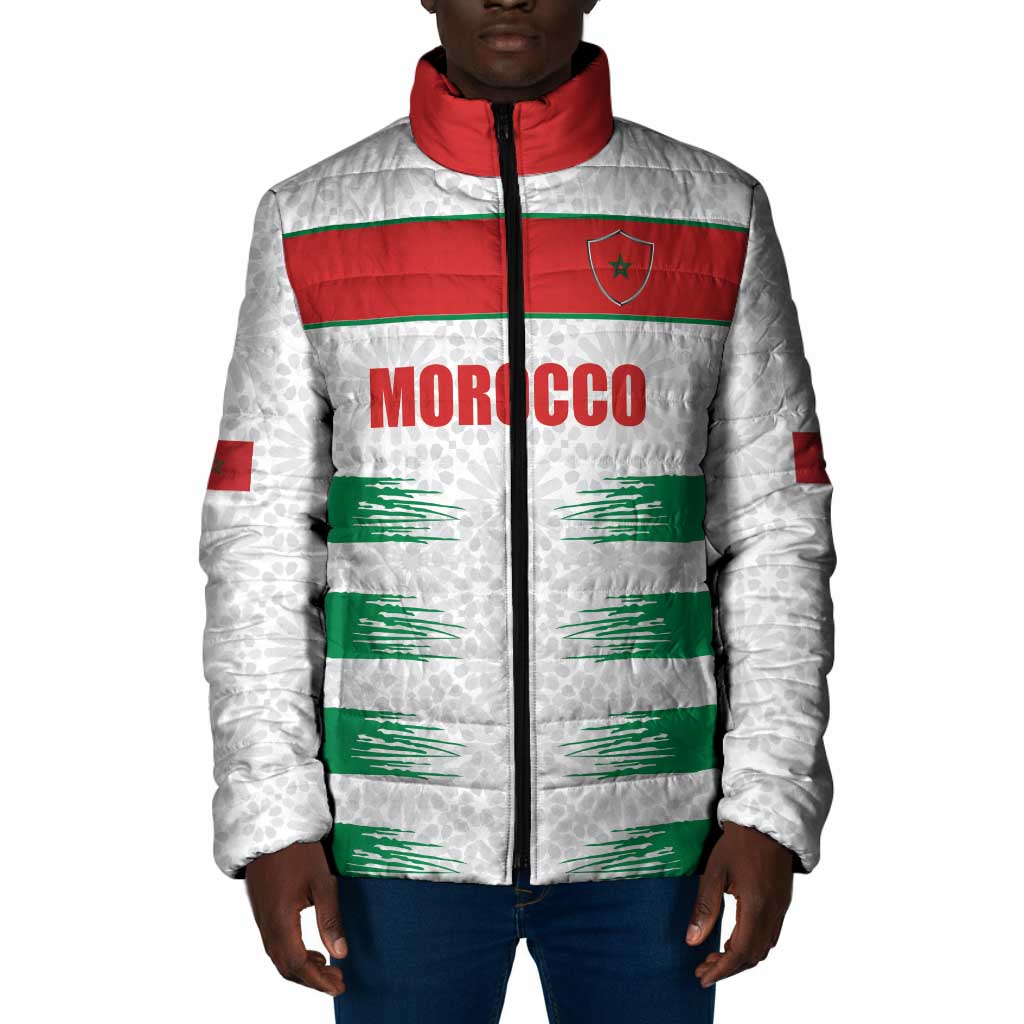Custom Morocco Football Padded Jacket Road To Football Glory - African Pride